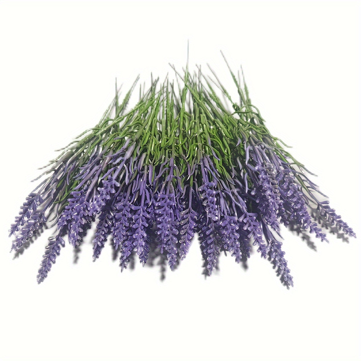 24/48 bundles of UV resistant faux lavender flowers with grass for outdoor hanging planters. Perfect for garden, patio, pathway, front porch, or house decor.