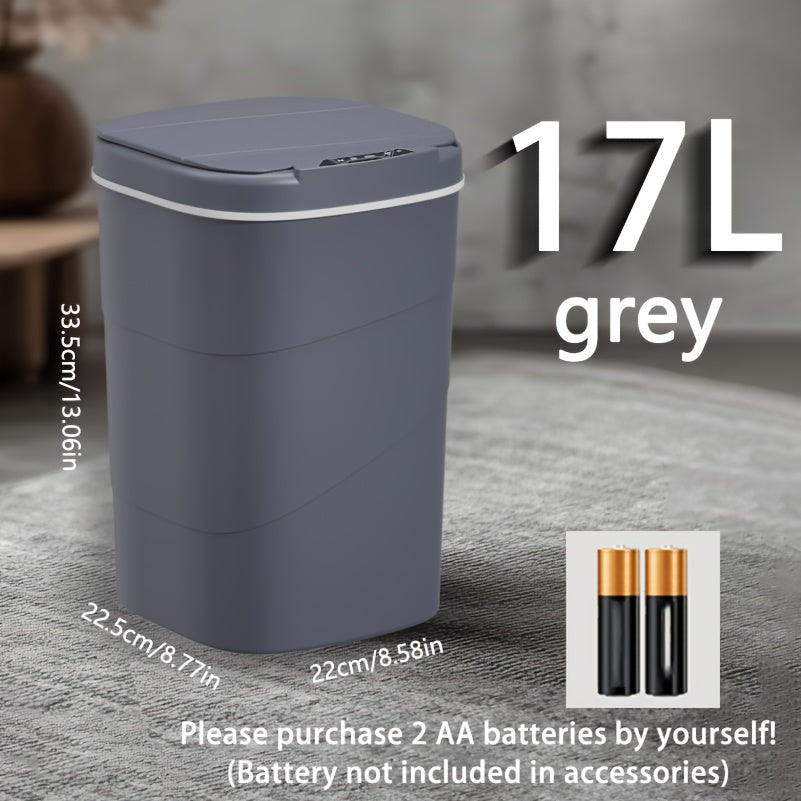 The 13L/17L intelligent induction trash can is versatile for use in the living room, kitchen, and bathroom.