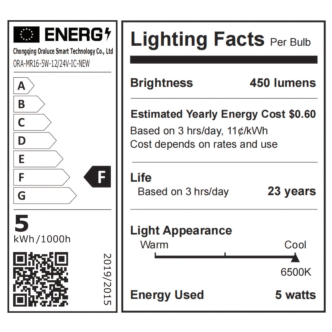 6 and 12 packs of MR16 LED bulbs with 5W GU5.3 non-dimmable spotlight bulb suitable for 12V-24V AC/DC low voltage. Ideal for landscape, cabin, boat, and yacht use.