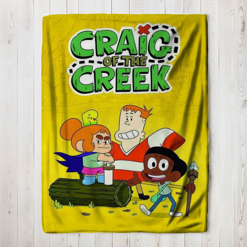 Stay cozy with the Craig of the Creek Adventure Fleece Blanket! This ultra-soft digital print polyester throw features your favorite cartoon characters and is ideal for all seasons. Perfect for use on the sofa, bed, travel, camping, or naps. The blanket