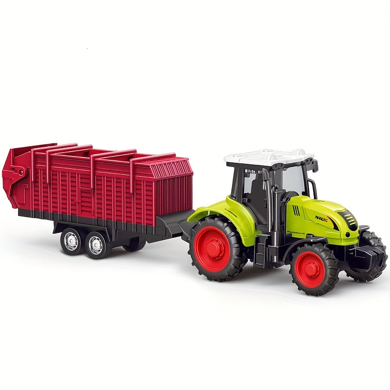 Farm-themed toy set with detachable haulers for kids aged 3-6. Perfect for parties and gifts.