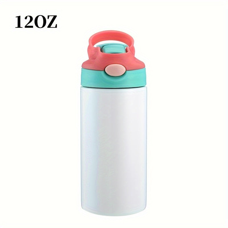 Stylish and durable stainless steel cup with bouncing lid and straw, keeps drinks hot or cold for travel, sports, and outdoor activities, makes a great gift.