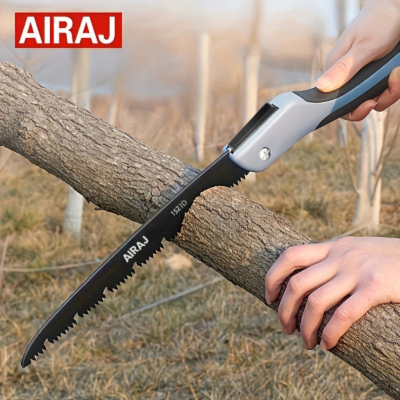 AIRAJ 1pc Folding Steel Saw with Anti-Slip Handle, Three Sizes for Outdoor Use