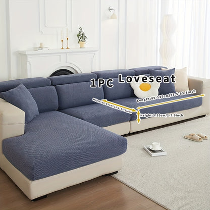 Gray fleece sofa cover suitable for all seasons, elastic and protective for home use.