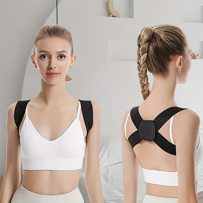 Unisex Adjustable Posture Brace offers comfortable, ergonomic back support, relieves hunchback, and reduces burden on men and women. Made of breathable mesh, with adjustable shoulder