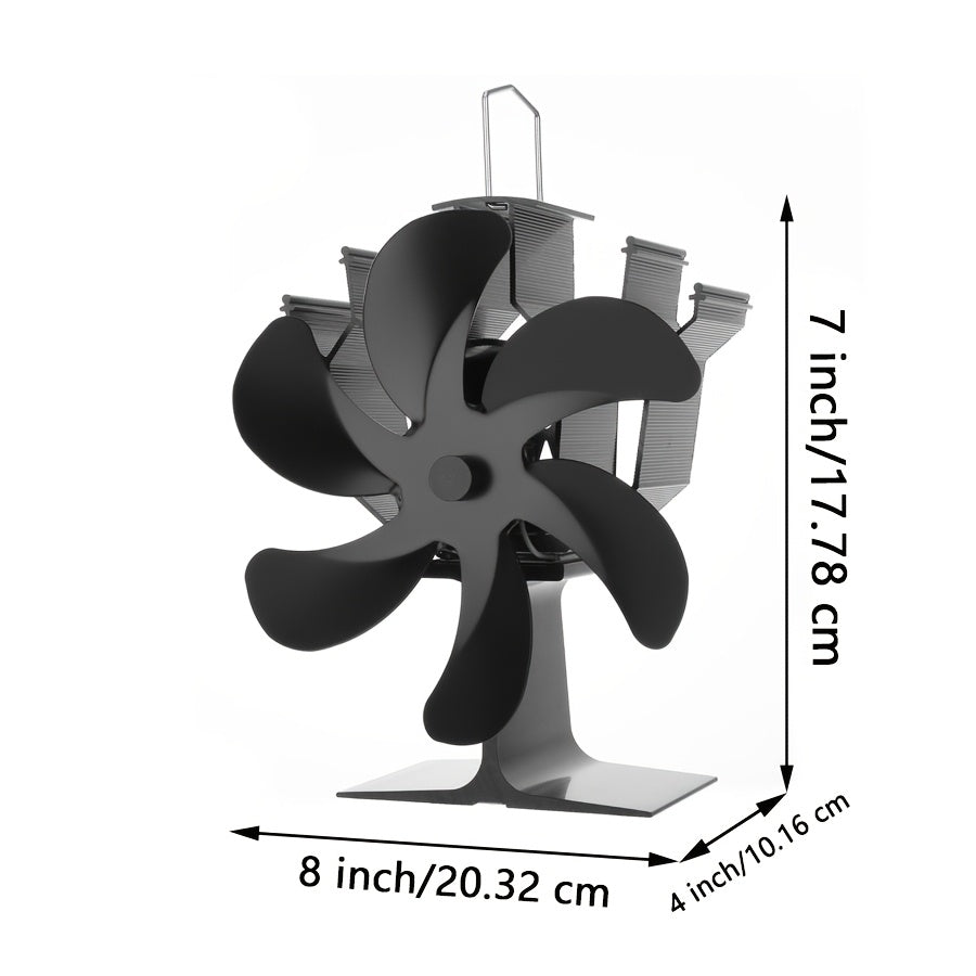 Aluminum Table Fan with Bracket for Buddy Heater Thermal Fireplace, Mr Heater Propane, Log Burner, Wood Burning Stove Accessories - High Speed Fan for Non-Electric Camping Outdoor Indoor Use