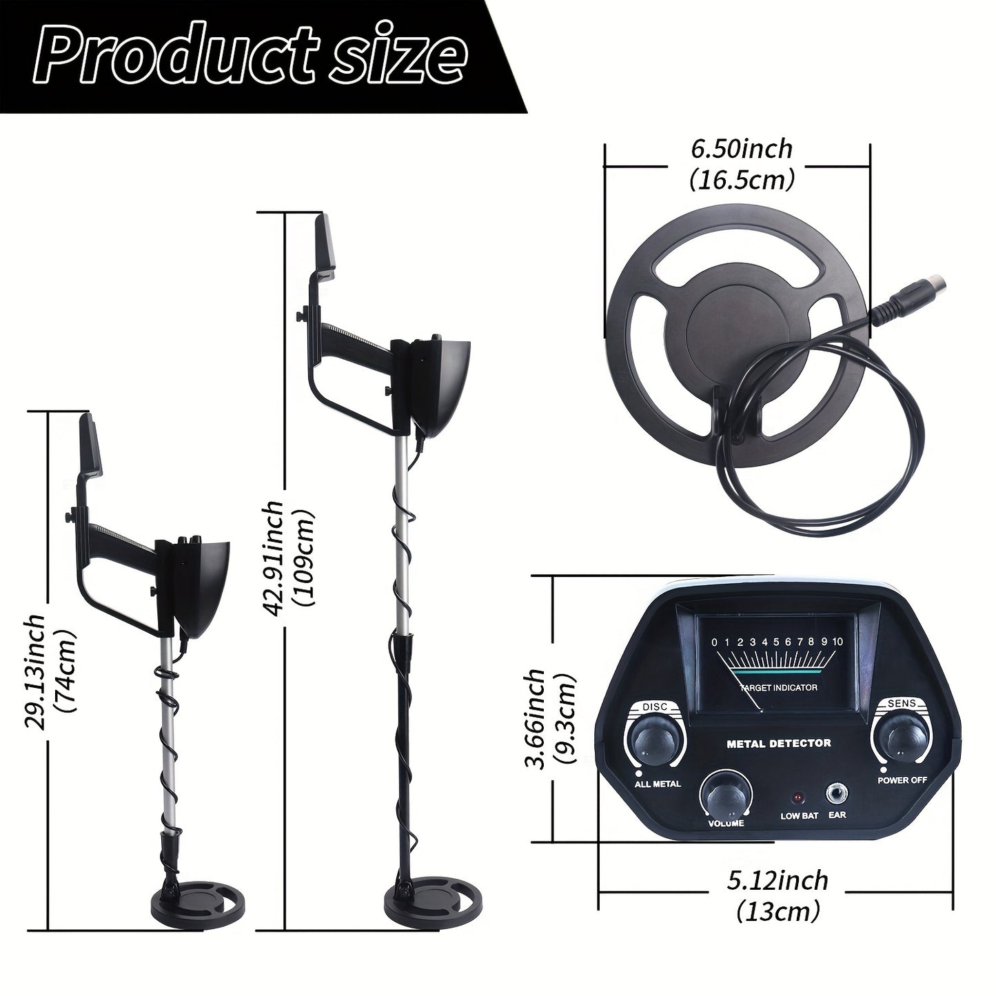 The GTX4030 Underground Metal Detector detects copper and iron coins with high precision. It is portable, easy to operate, and suitable for adults. Batteries are not included.