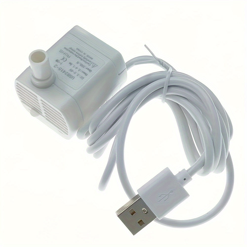 1 шт. AquaFlow USB Мини Водяной Насос, 53GPH/200L/H, низкий уровень шума, погружной насос для аквариумов, фонтанов и фильтрационных систем. Работает при ≤36V с питанием от USB, батарея не требуется. Идеально.