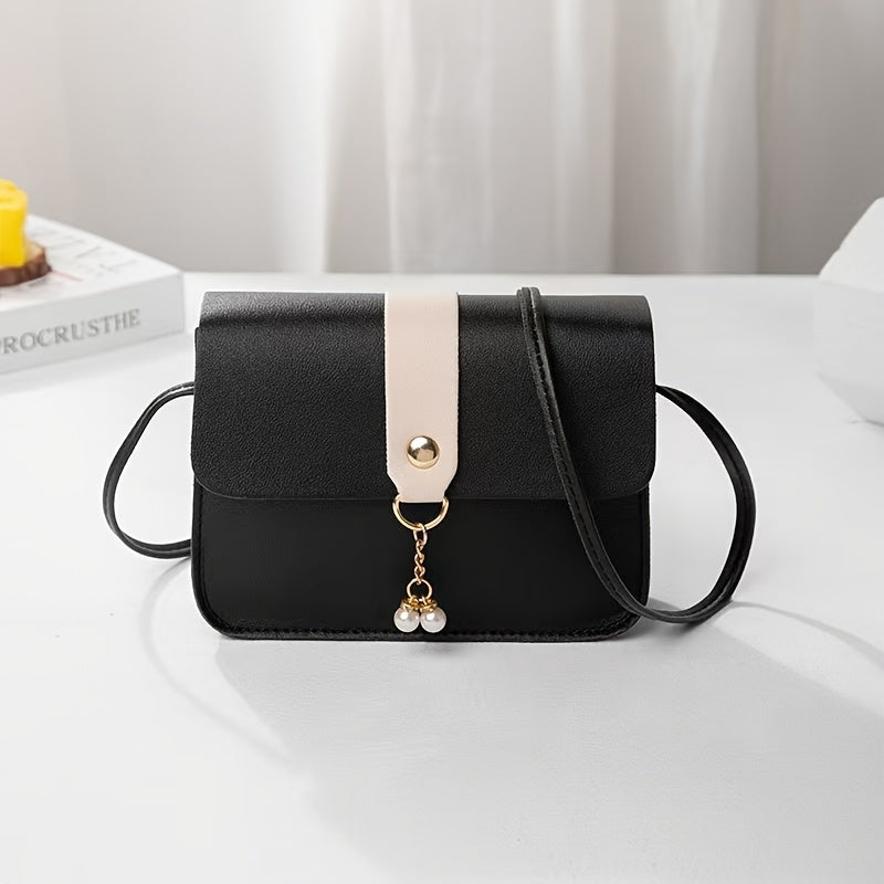 Women's 1pc Preppy Style Faux Leather Square Clutch Bag with Removable Strap, Magnetic Closure, and Solid Color. Ideal for Travel, Work, Prom, Party, and Holidays.