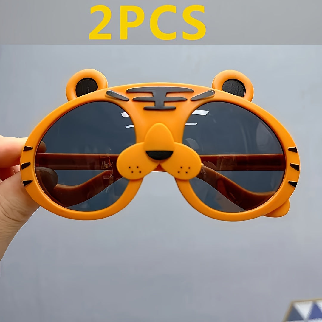 Outdoor Cartoon Panda Glasses for Kids, with Optional Glasses Case, a Cute and Fashionable Gift for Children.