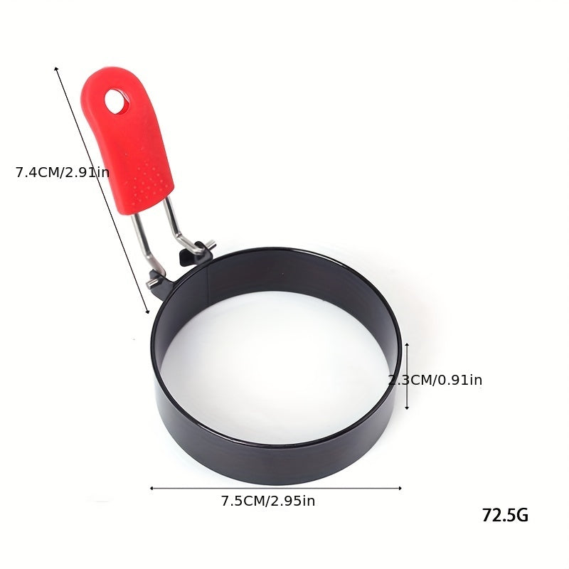 4 stainless steel egg cooking rings for making round pancakes, frying eggs, and omelets. Perfect for your kitchen gadgets and accessories.