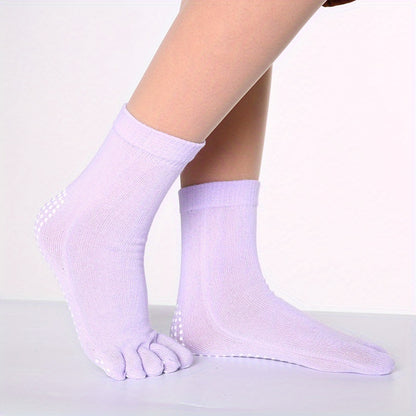 Anti-slip toe socks for women, ideal for yoga, running and athletics. Comfortable and stylish.