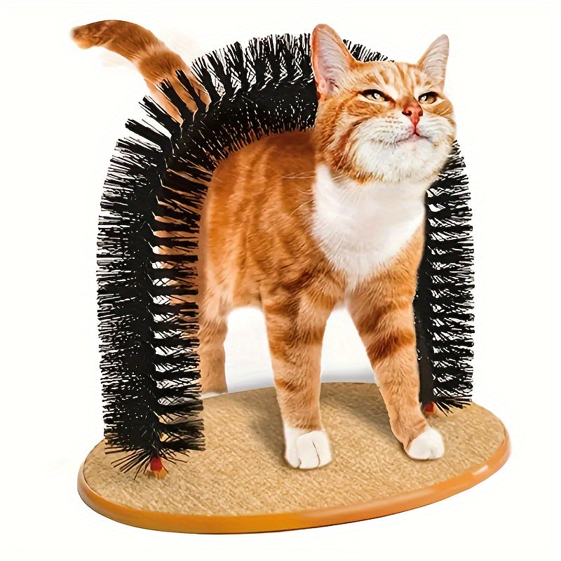 Irresistible grooming brushes and toys for cats - Cat Arch Self Groomer offers massages and grooming!