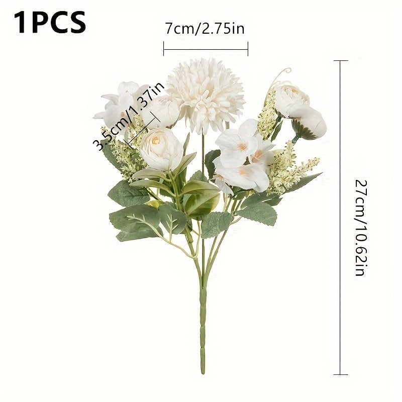 1/3pcs of simulated roses and plastic chrysanthemums for various decoration purposes such as birthday parties, home decor, vase decoration, garden display, windowsill decoration, bouquets, weddings, and bride's bouquets.