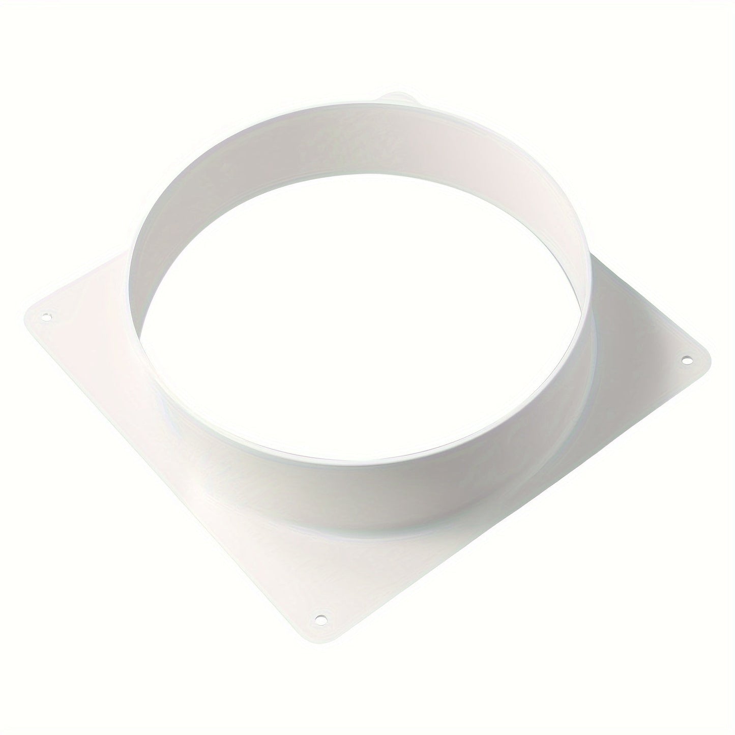 Simple to install, white plastic square flange connector for central air conditioning and ventilation. Can be used as a versatile duct adapter.