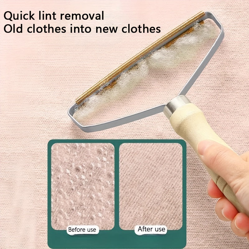 Portable 2-Pack Manual Lint Remover for efficient cleaning of pet hair, clothes, sofa, and carpet. Double-sided fabric shaver, perfect home utility gift.