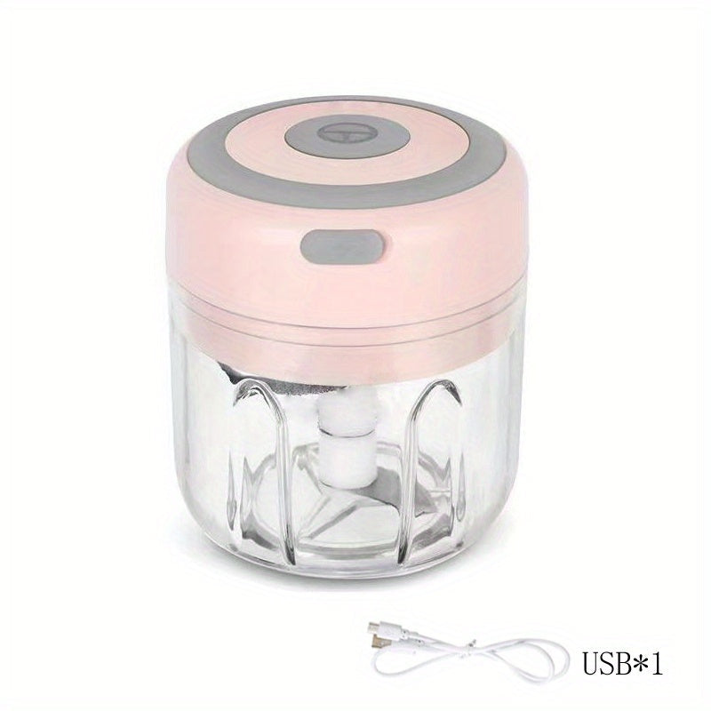 Upgrade your kitchen with this powerful Electric Food Chopper! This Wireless Portable Electric Chopper includes a Mini Electric Garlic Crusher, perfect for all your chopping needs. Also included is a USB Meat Grinder and Masher in 100/250ml sizes.