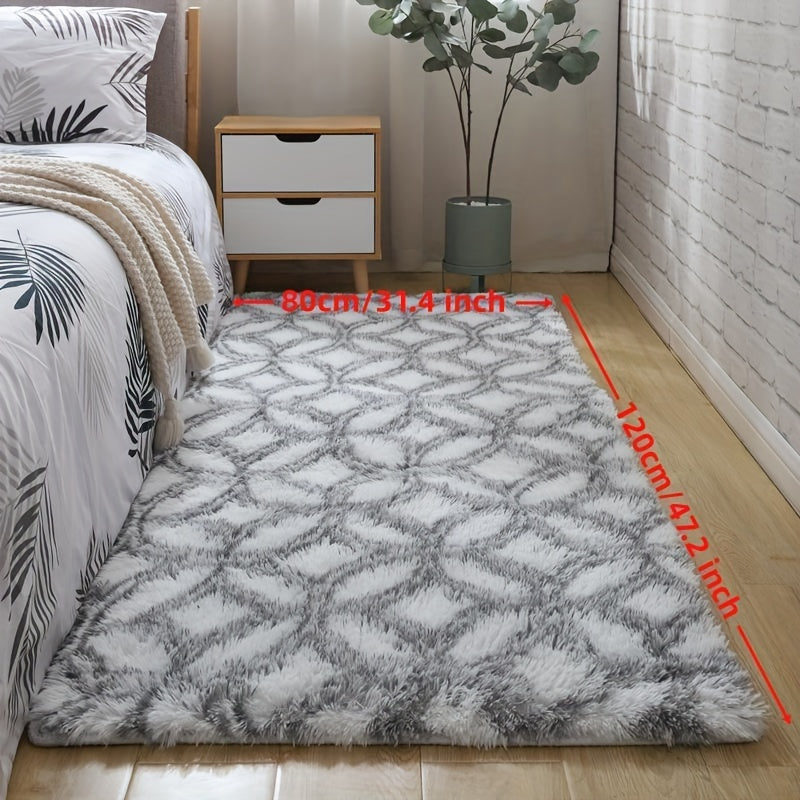 Upscale Plush Shag Bedroom Rug - Soft, Non-Slip, and Easy to Clean Carpet with Adorable Ring Design - Ideal for Living Room, Nursery, and Home Décor.