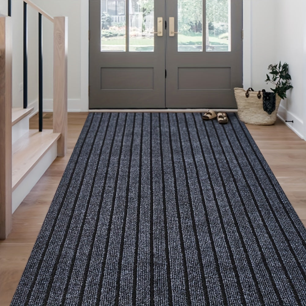 Non-slip laundry room carpet with rubber backing, washable indoor/outdoor runner carpet (1800G/㎡), ideal for entryways and balconies.