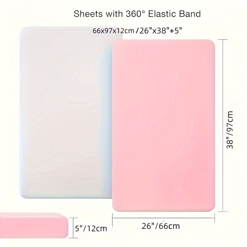 Mini Mattress Sheets - Set of 2, Soft, Machine Washable, Comes in Two Colors Per Pack - Perfect for Changing