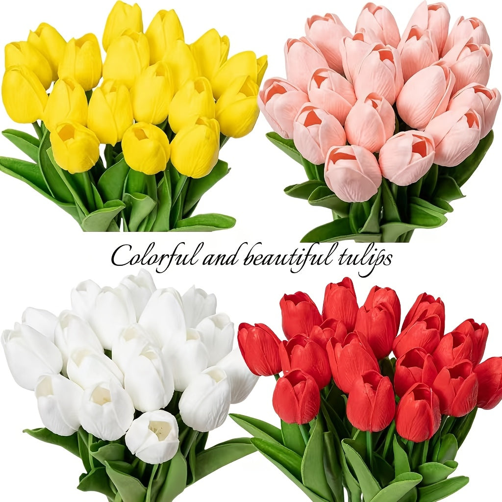 18 artificial tulips ideal for various decorations and gifts for special occasions.