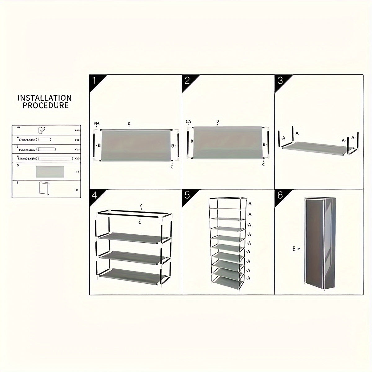 Compact shoe rack with cover, fabric material, simple assembly, high storage capacity, portable for home, dorm, or entryway, available in multiple layers and sizes.