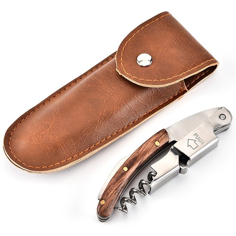 Red Wine Bottle Opener with Holster - Easy to Use and Versatile