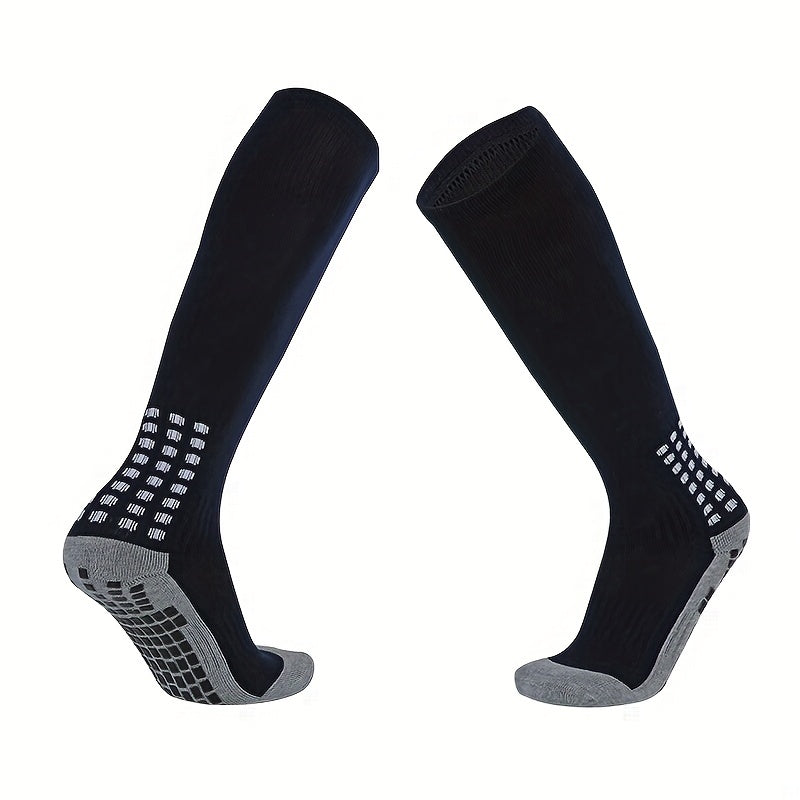 Men's knee high football soccerball sport socks, 1/2 pairs