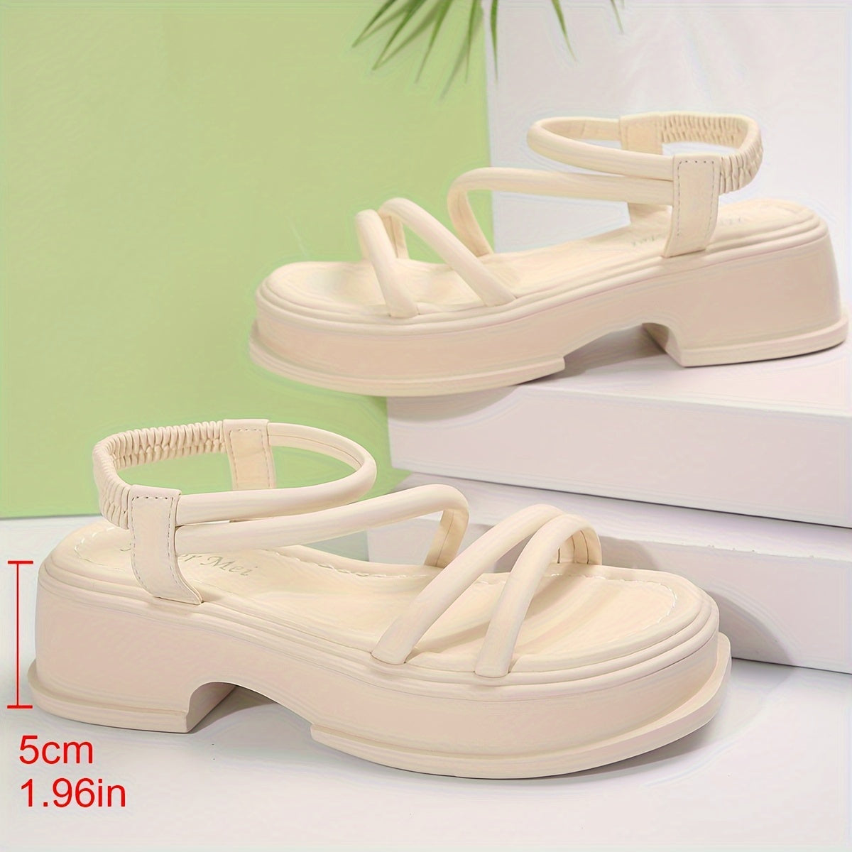 Women's casual sandals with thick soles: 2024 retro fashion Roman style