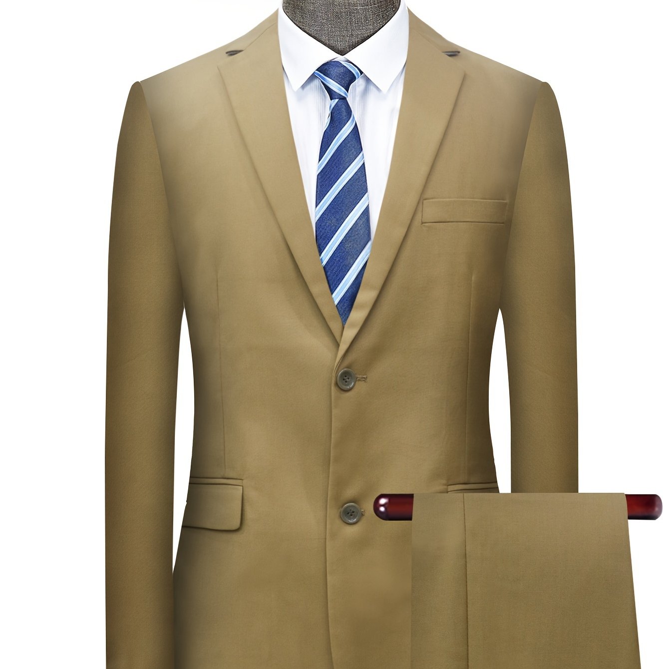 Korean-style jacket set with unopened pockets for a light business elegant wedding.