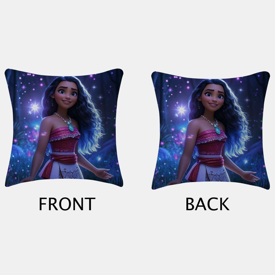 Decorate your sofa and living room with these 2 Moana-inspired decorative pillow covers. Made of polyester, these square throw pillow cases are suitable for ages 14 and up. Perfect for adding a touch of Disney magic to your home decor.