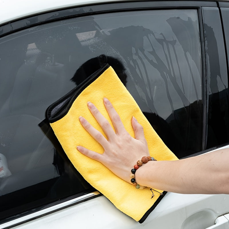 Large Ultra-Absorbent Microfiber Towel for Car Washing - Thick and Plush, Dries Quickly for Detailing Cars and Cleaning Home, Perfect for Glass, Metal, and Ceramic Surfaces