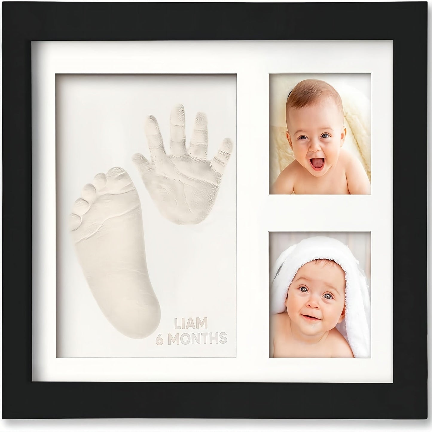 Wooden Hand & Footprint Frame - A Special Keepsake Kit for Youngsters, Ideal Gift for Boys & Girls to Capture Their First Moments