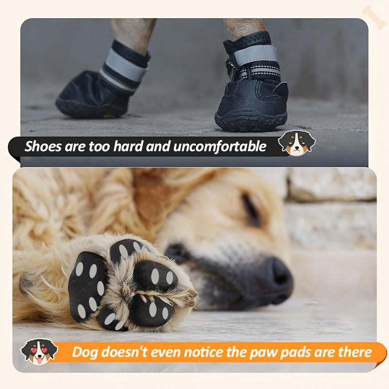 20 Non-Slip Dog Paw Protectors for Hardwood Floors, Self-Adhesive, Disposable Booties, Suitable for Small to Large Breeds.