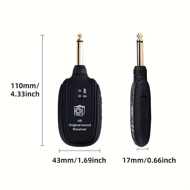 Electric guitar wireless pickup transmitter receiver.