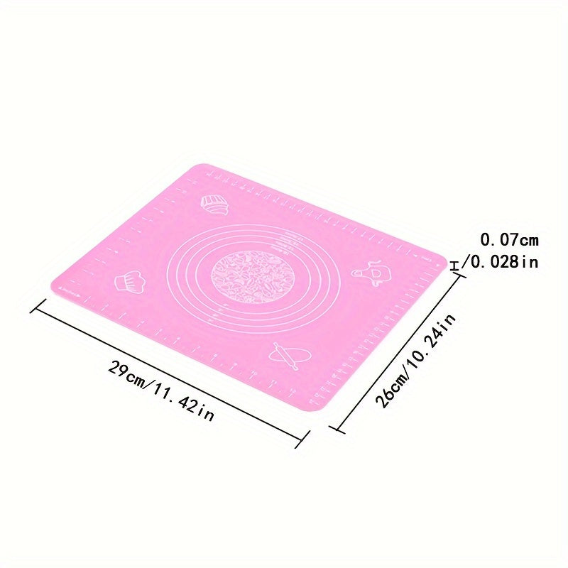 Silicone Pastry Mat - Non-Stick Baking Mat for Bread, Candy, Cookies and More! Kitchen Tools and Accessories for Home Baking.