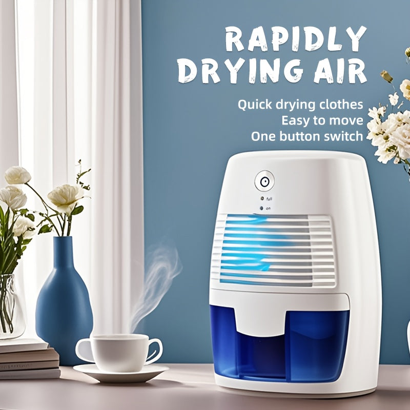 Home small silent dehumidifier for 5-10m² areas with simple one-button operation, high efficiency, and automatic shut-off. Ideal for cloakrooms and bedrooms.