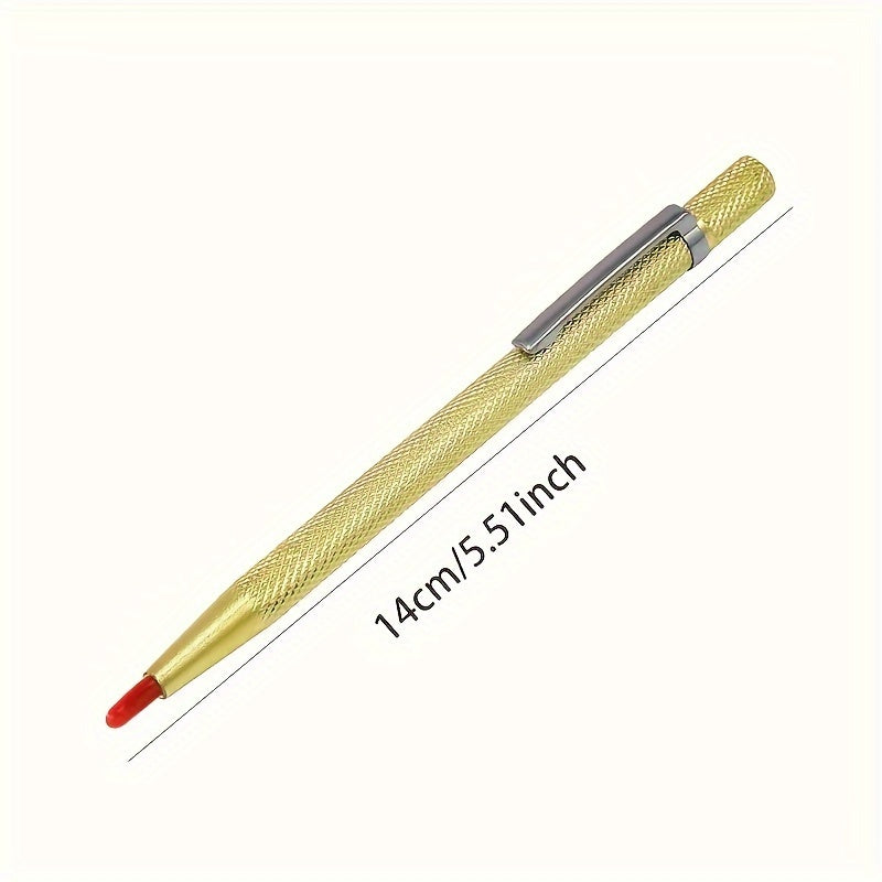 2 Diamond Pen Point Carbide Scriber Pens for Precision Cutting in Metalworking, Woodworking, Glass, Tile, Metal, and Wood.