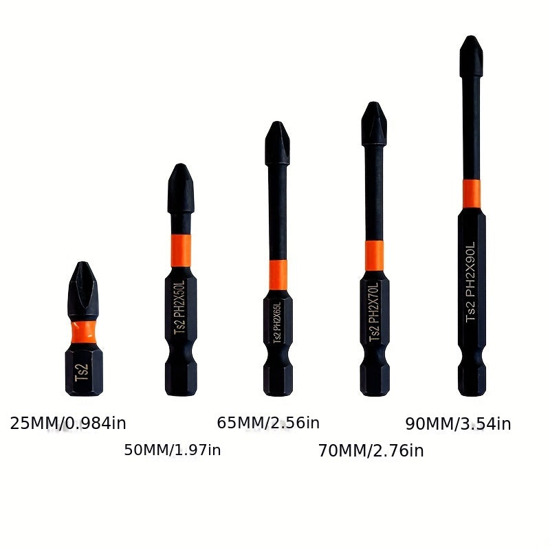 Popular choice: 6pc PH2 magnetic screwdriver set with high impact and hardness.