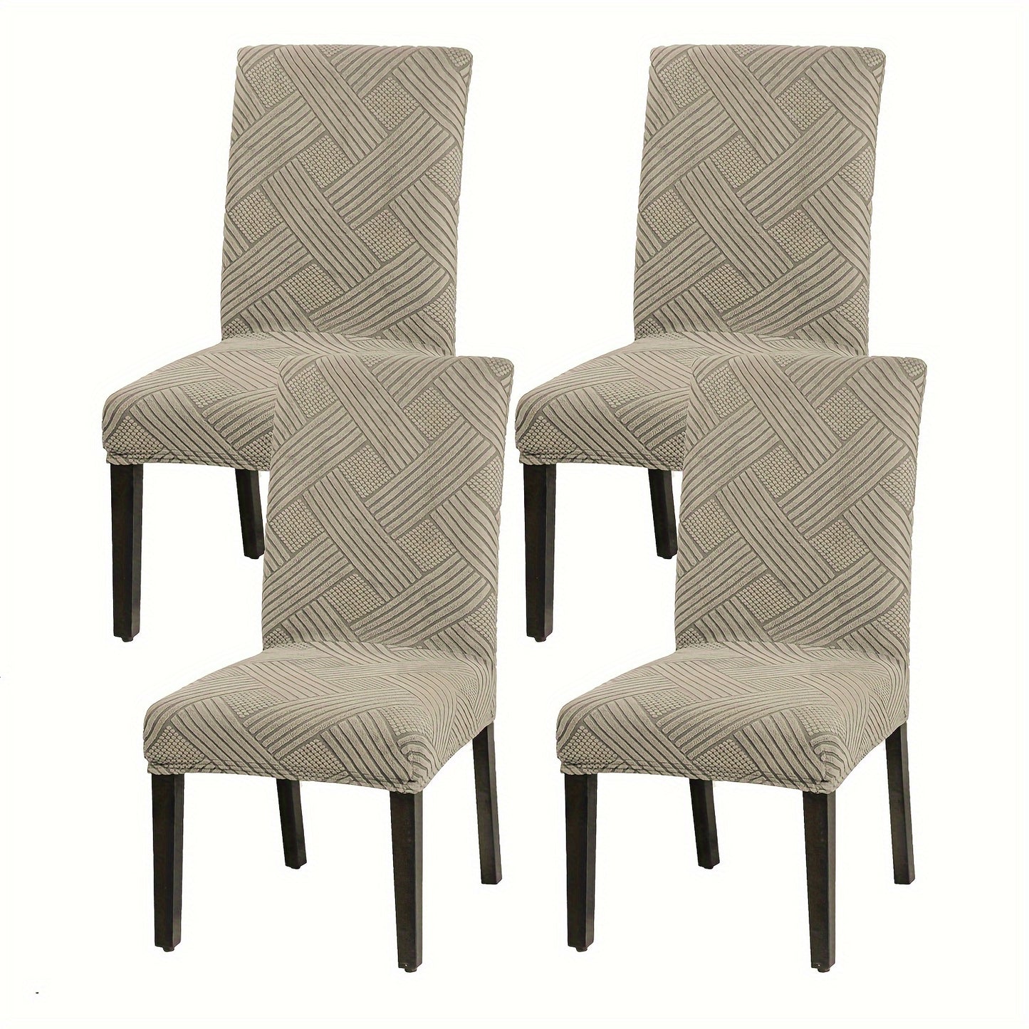 4/6 piece stretch chair slipcovers for dining chairs, protecting furniture in dining or living rooms for home decor.