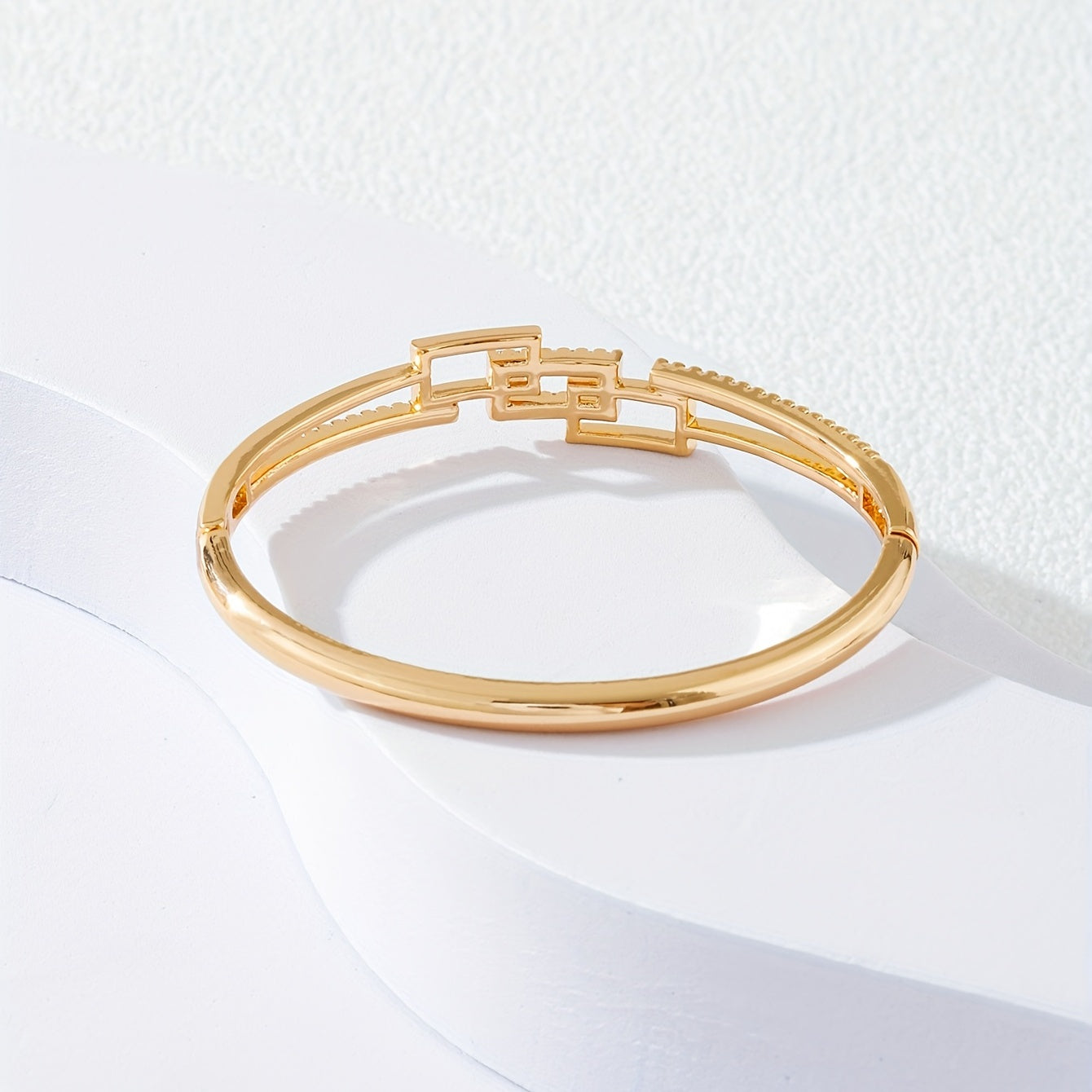 Elegant Zirconia Inlaid Bracelet Inspired by Korean Minimalism - Perfect Mother's Day Present