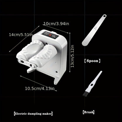 1 piece of the Upgraded Rechargeable Automatic Dumpling Making Machine is now available. This machine comes equipped with a lithium battery, USB charging capabilities, and ensured food contact safety. It has the ability to produce up to 1500 dumplings