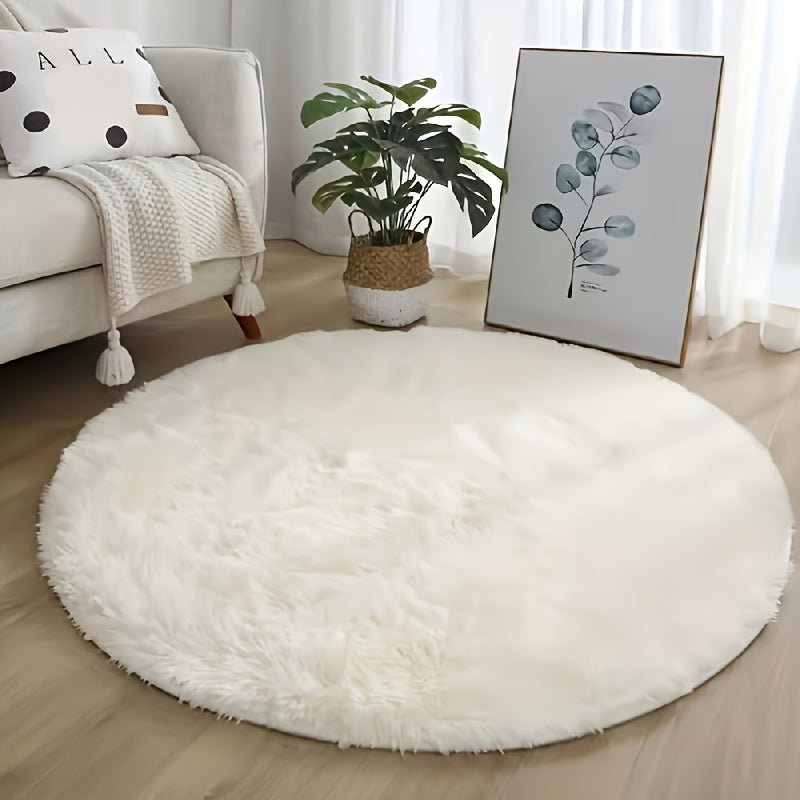 Soft Plush Pet Carpet - Circular, Spacious Rug for Dogs & Cats | Luxurious & Cozy | Water-resistant for Stylish Living Room & Bedroom | 31.5" x 31.5" / 47.2" x 119.89