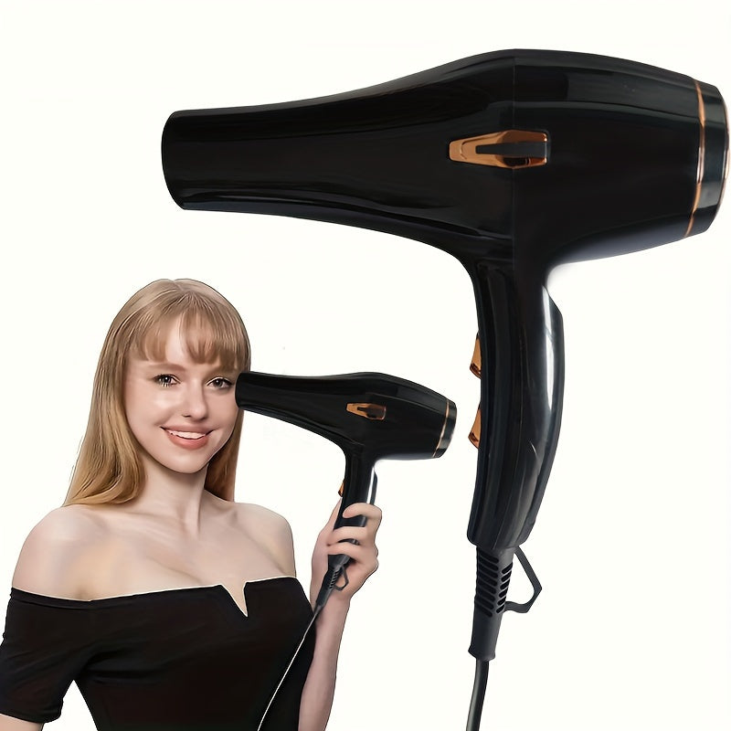 1200W Hair Dryer with Cold and Hot Air, Negative Ion Technology, High-power for Household and Salon use. Includes free Tuyere Brush, Curling Iron, Hairpin, and Hair Sticker.