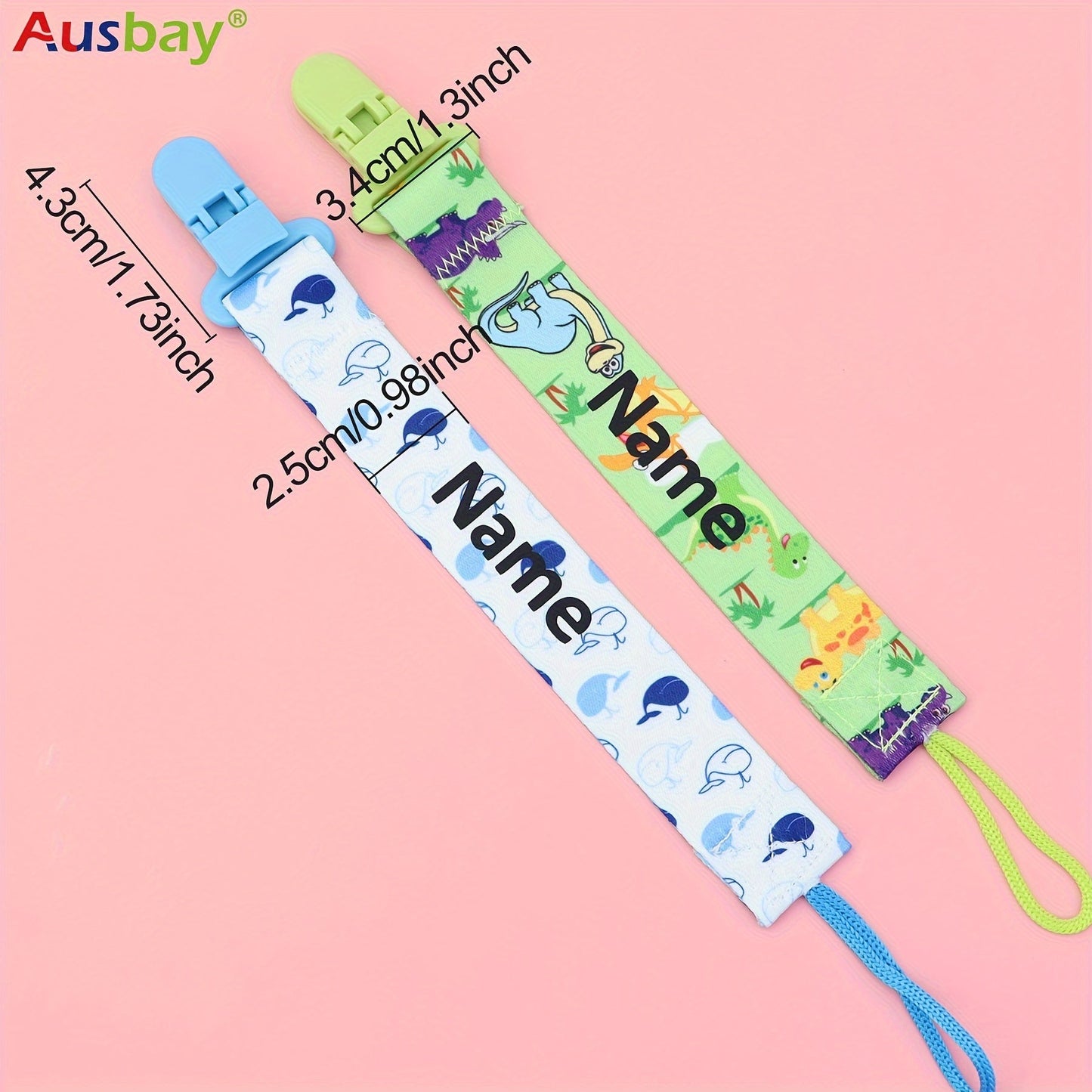 Personalized Baby Pacifier Holder Clips in Custom Gift Bags for Boys & Girls with Cute Patterns, Perfect for Halloween, Christenings, Thanksgivings, and Christmas Gifts