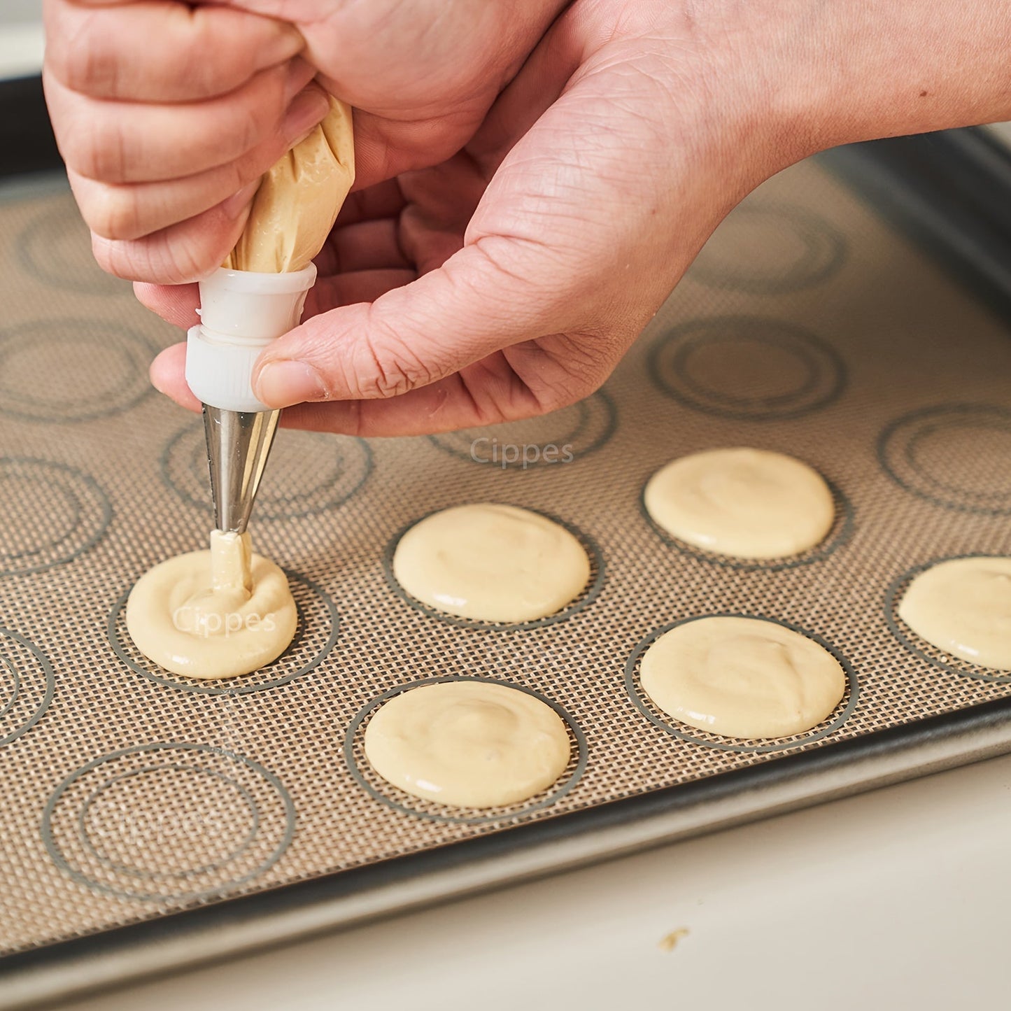 Top-quality Silicone Baking Mat measuring 41.91cm x 29.46cm - Non-Stick, Eco-Friendly & Heat Resistant for Flawless Macarons, Cookies, Breads | Effortless to Clean, Long-Lasting Kitchen Essential