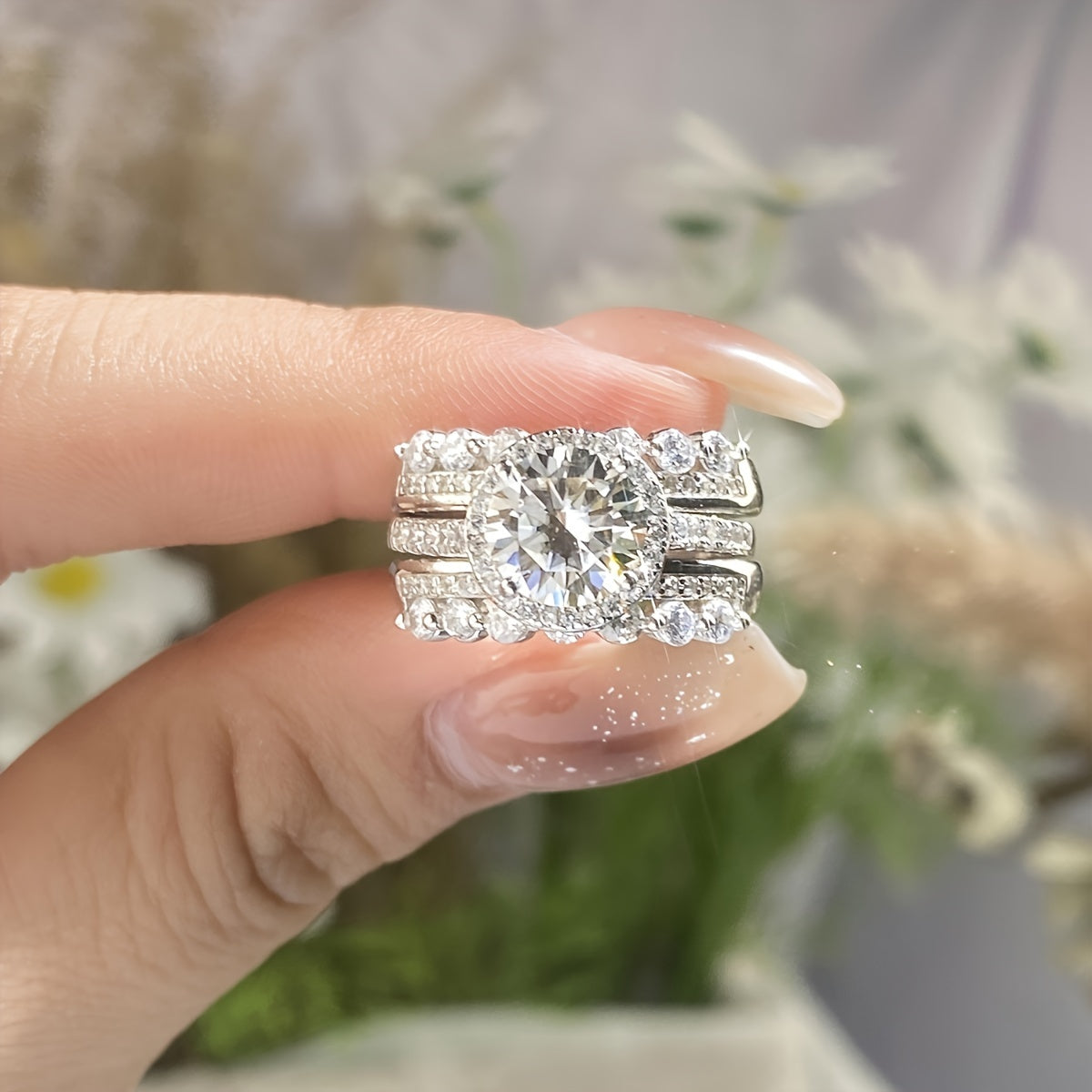 Stunning 2ct Moissanite Promise Ring in 925 Sterling Silver - A Symbol of Elegance and Grace. This High-Quality Engagement or Wedding Ring Comes with a Certificate and Gift Box for added luxury.