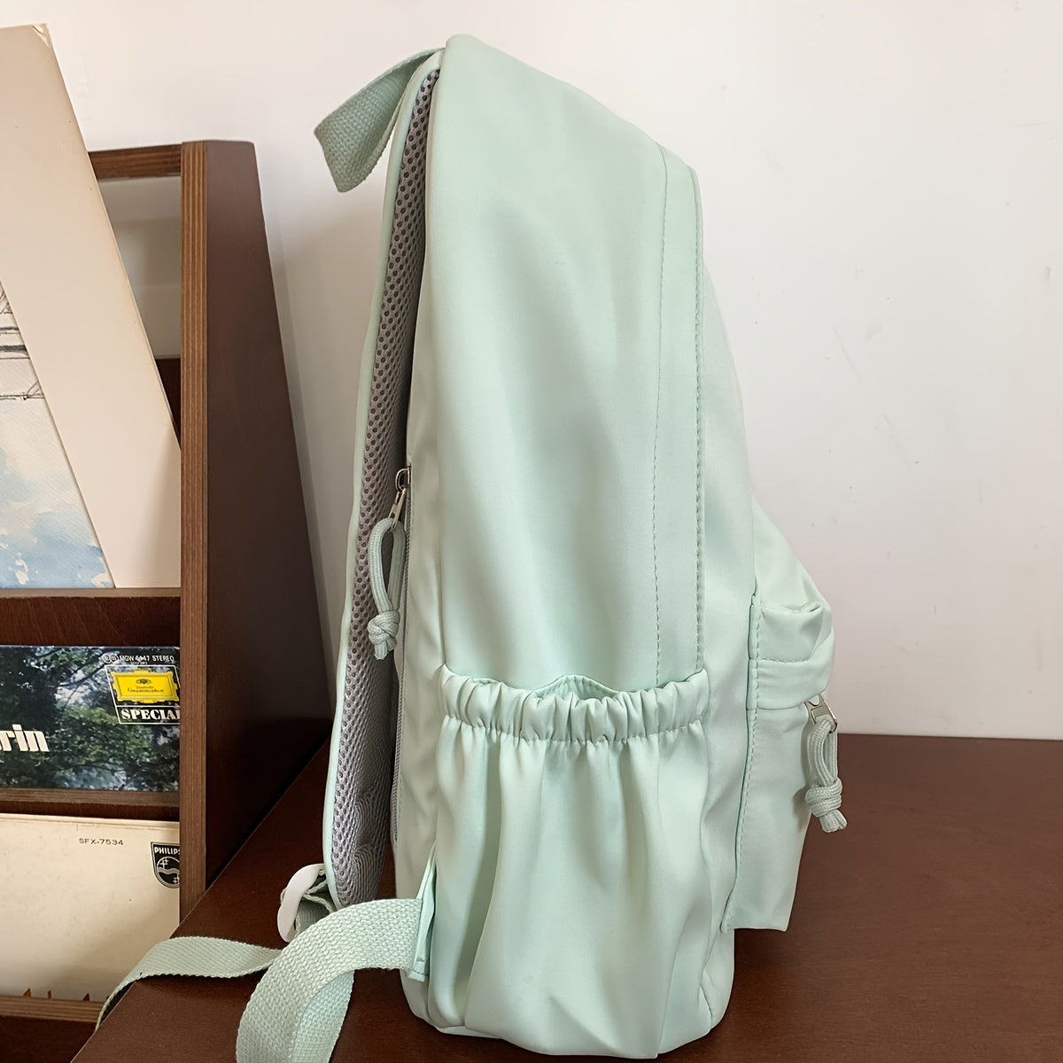 Casual, lightweight backpack for high school students in solid color. Perfect for everyday use.