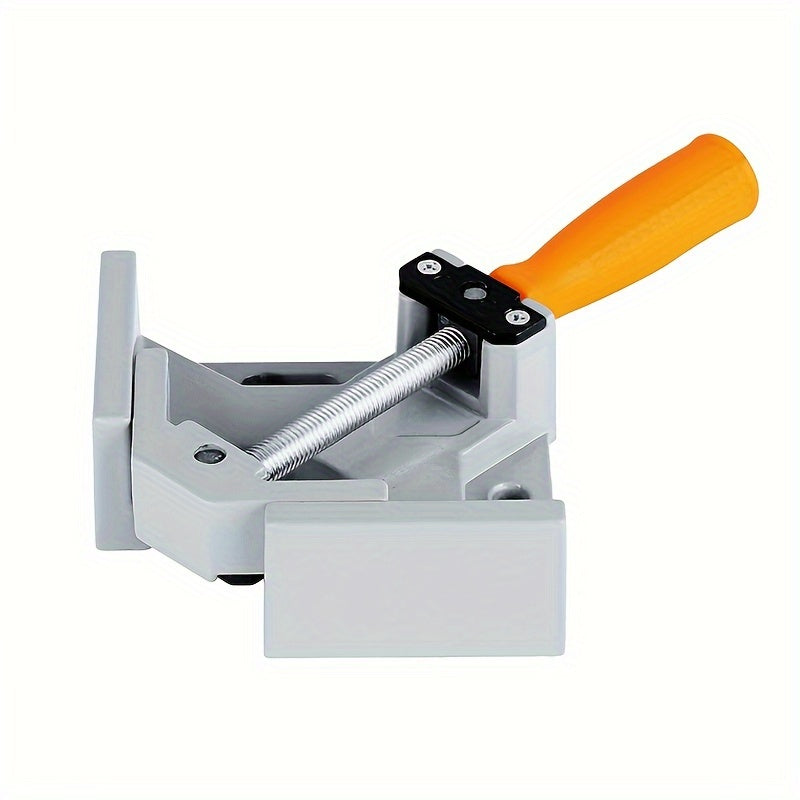 Aluminum clamp for welding, woodworking, and picture frames, creates 90 degrees angle