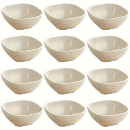 8 to 12 square sauce bowls for Korean, Chinese, and Middle Eastern styles.